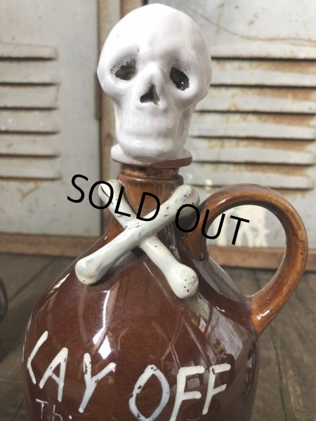 画像15: 50s Vintage JAPAN Skull Poison Bottle Decanter Shot Glass SET (B276) (15)