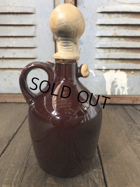 画像3: 50s Vintage JAPAN Skull Poison Bottle Decanter (B275) (3)