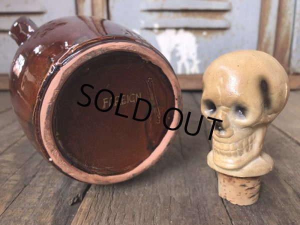 画像7: 50s Vintage JAPAN Skull Poison Bottle Decanter (B275) (7)