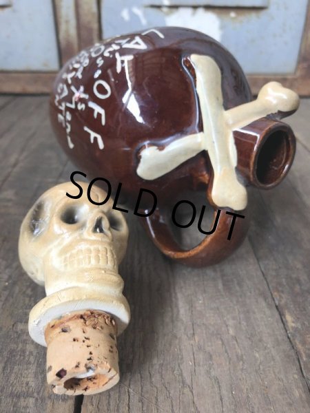 画像5: 50s Vintage JAPAN Skull Poison Bottle Decanter (B275) (5)