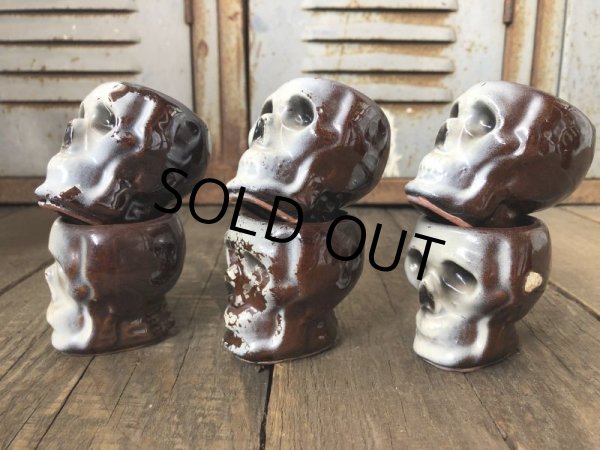 画像12: 50s Vintage JAPAN Skull Poison Bottle Decanter Shot Glass SET (B276) (12)