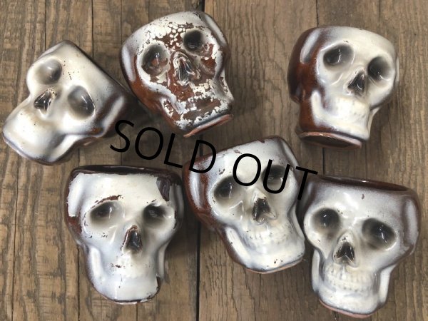 画像5: 50s Vintage JAPAN Skull Poison Bottle Decanter Shot Glass SET (B276) (5)