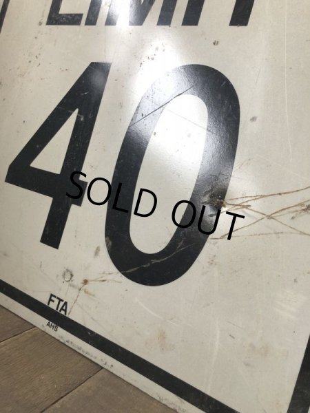 画像3: Vintage Road Sign SPEED LIMIT 40 (B323)  (3)