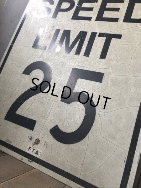 画像2: Vintage Road Sign SPEED LIMIT 25 (B313)  (2)