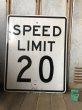 画像1: Vintage Road Sign SPEED LIMIT 20 (B293)  (1)