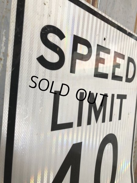 画像2: Vintage Road Sign SPEED LIMIT 40 (B325)  (2)