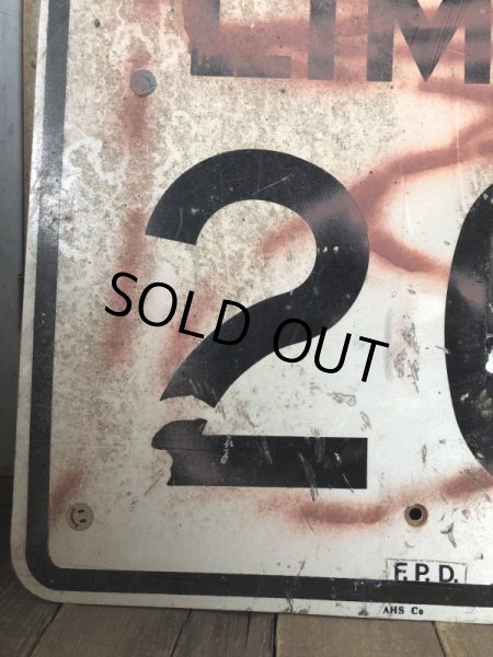 画像3: Vintage Road Sign SPEED LIMIT 20 (B284)  (3)