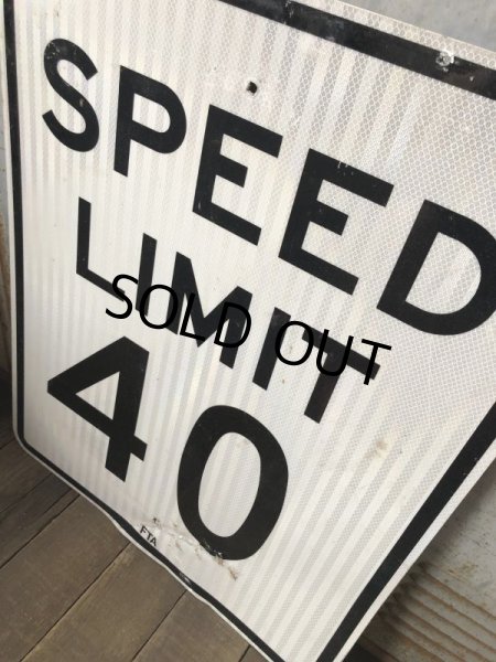 画像3: Vintage Road Sign SPEED LIMIT 40 (B325)  (3)