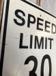 画像2: Vintage Road Sign SPEED LIMIT 30 (B320)  (2)