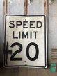 画像1: Vintage Road Sign SPEED LIMIT 20 (B288)  (1)