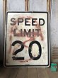 画像1: Vintage Road Sign SPEED LIMIT 20 (B284)  (1)