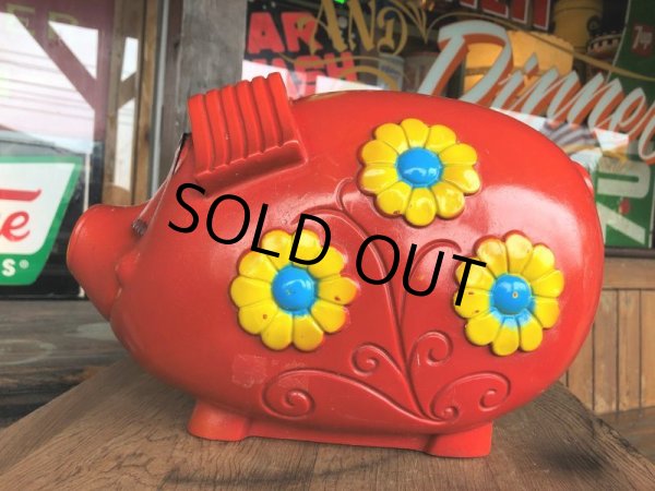 画像4: 70s Vintage Psychedelic Hippie Pig Piggy Bank BIG SIZE (B352) (4)