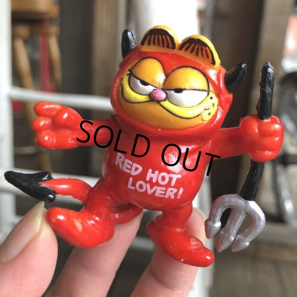 画像1: Vintage Hot Stuff Red Devil PVC Figure Garfield (B379)  (1)