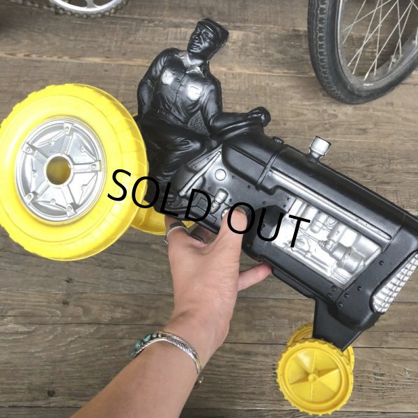 画像10: 60s Vintage Empire Tractor Plastic Mold Toy Rare Color (B359) (10)