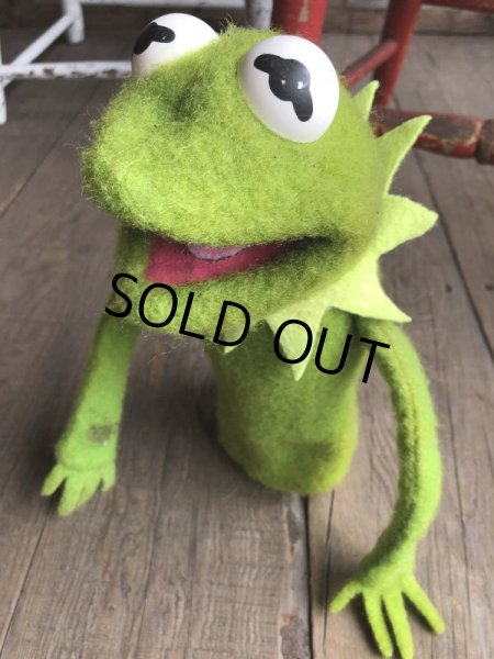 画像3: 70s Vintage FP Muppets Kermit the Frog Puppet doll (B389) (3)