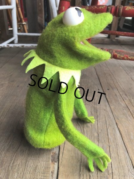 画像4: 70s Vintage FP Muppets Kermit the Frog Puppet doll (B389) (4)