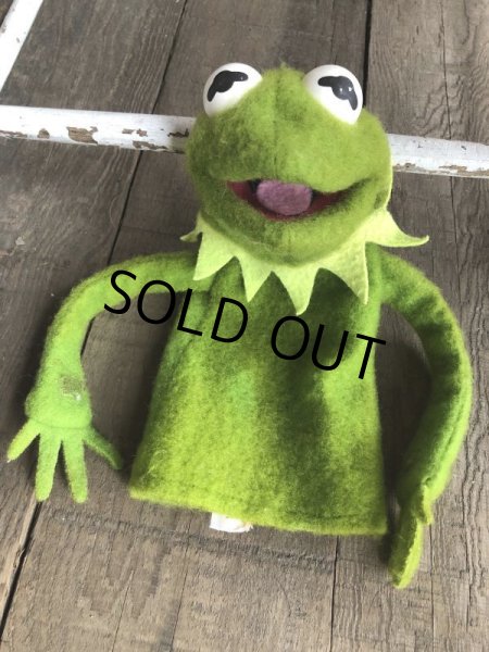 画像8: 70s Vintage FP Muppets Kermit the Frog Puppet doll (B389) (8)