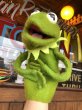 画像1: 70s Vintage FP Muppets Kermit the Frog Puppet doll (B389) (1)