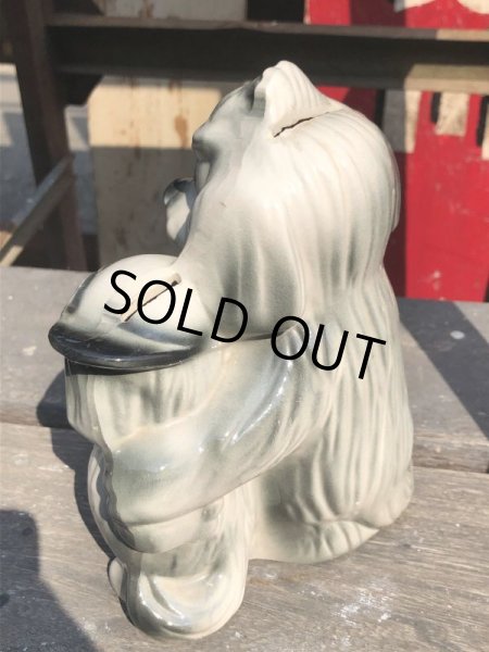 画像5: 60s Vintage FORD Shaggy Dog Ceramic Bank (B429) (5)