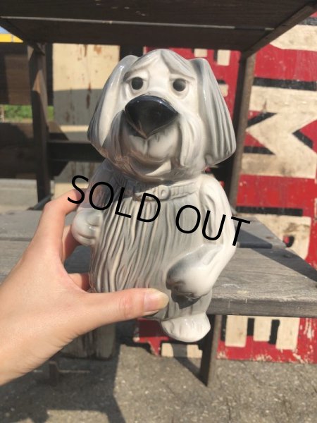 画像9: 60s Vintage FORD Shaggy Dog Ceramic Bank (B428) (9)