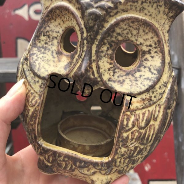 画像6: Vintage Ceramic Owl Candle Holder (B434) (6)