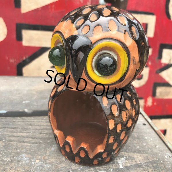 画像3: Vintage Ceramic Owl Candle Holder (B435) (3)