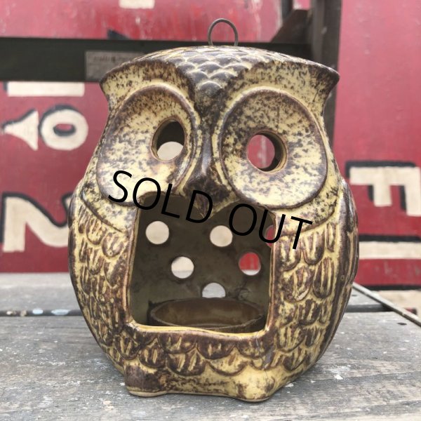 画像2: Vintage Ceramic Owl Candle Holder (B434) (2)