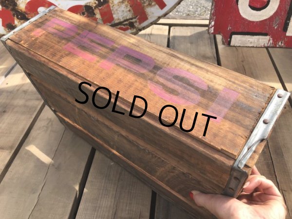 画像5: 70s Vintage Pepsi Wooden Crate (B439) (5)