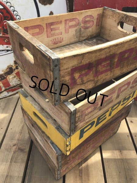 画像10: 70s Vintage Pepsi Wooden Crate (B439) (10)