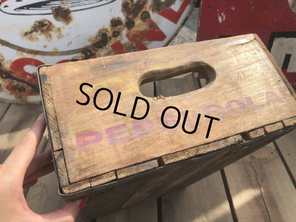 画像4: 70s Vintage Pepsi Wooden Crate (B442) (4)