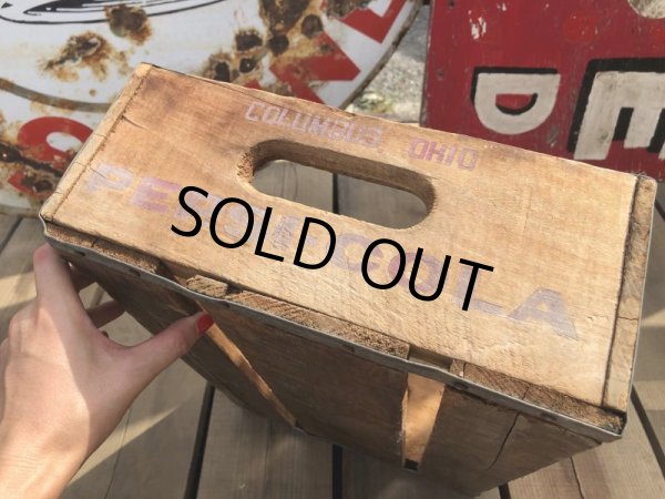 画像4: 70s Vintage Pepsi Wooden Crate (B439) (4)