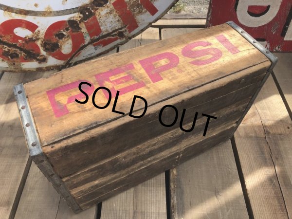 画像3: 70s Vintage Pepsi Wooden Crate (B442) (3)