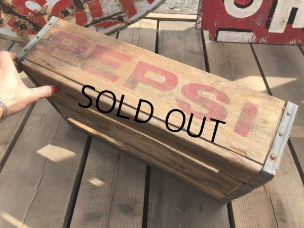 画像3: 70s Vintage Pepsi Wooden Crate (B441) (3)