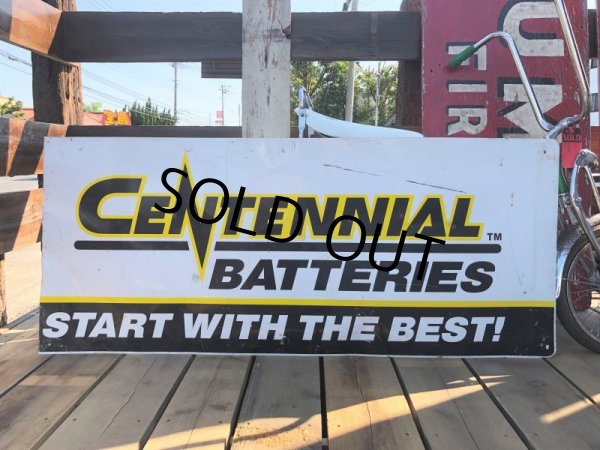 画像2: Vintage CENTENNIAL BATTERIES Metal Sign (B443)  (2)