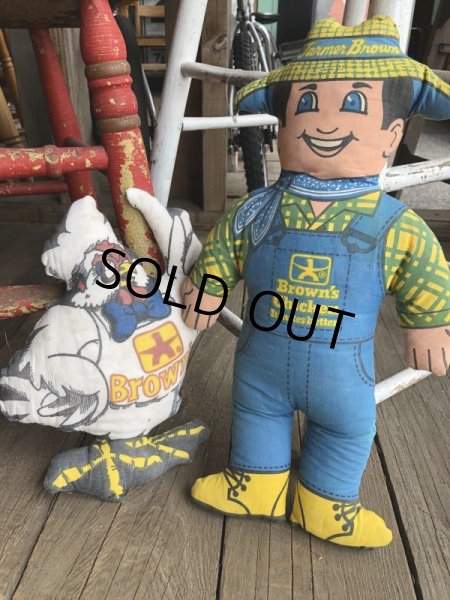画像2: Vintage Advertising Pillow Doll  Brown's Chicken (B070) (2)