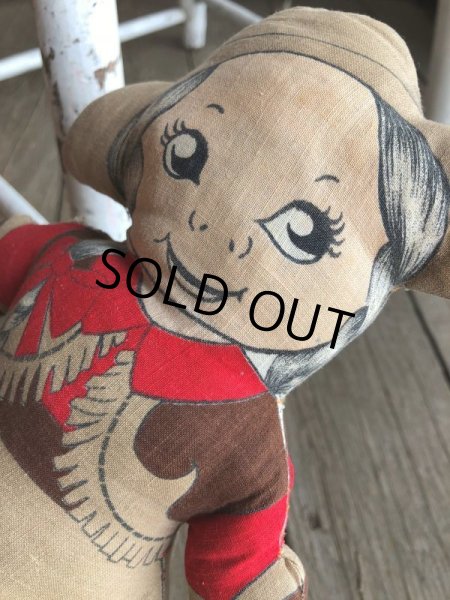 画像2: Vintage Advertising Pillow Doll Western Cow Girl (B072) (2)