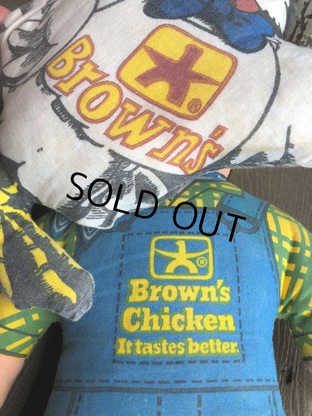 画像3: Vintage Advertising Pillow Doll  Brown's Chicken (B074) (3)