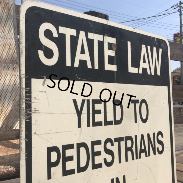 画像2: Vintage Road Sign STATE LAW (B454)  (2)
