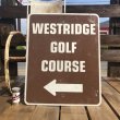 画像1: Vintage Road Sign W. GOLF COURSE (B453)  (1)