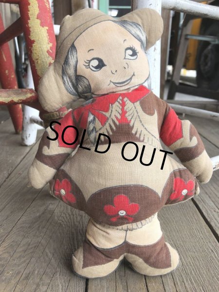画像5: Vintage Advertising Pillow Doll Western Cow Girl (B072) (5)