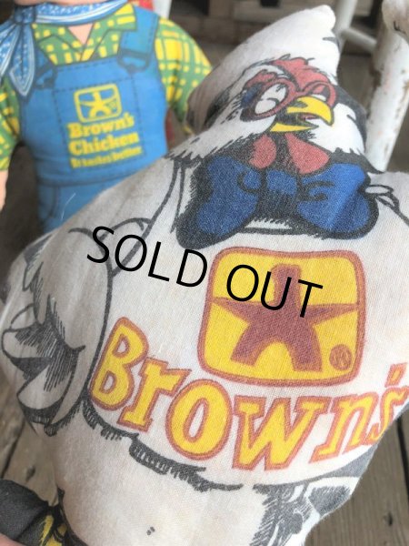 画像3: Vintage Advertising Pillow Doll  Brown's Chicken (B070) (3)