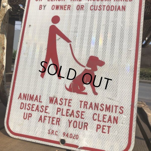 画像3: Vintage Road Sign PETS PROHIBITED (B452)  (3)