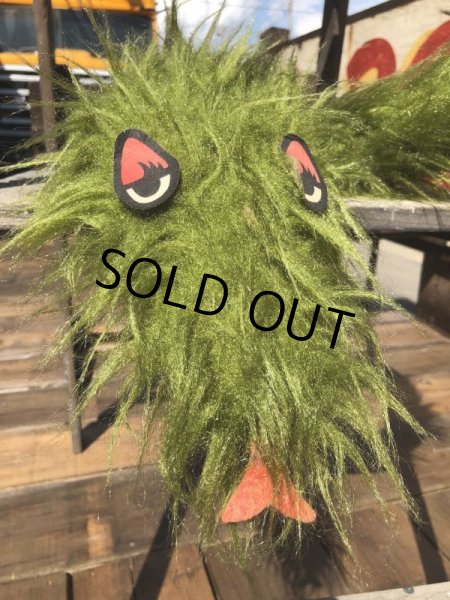 画像2: 60s Vintage 60s Psychedelic Hippie Green Snake Carnival Prize Plush (B467） (2)