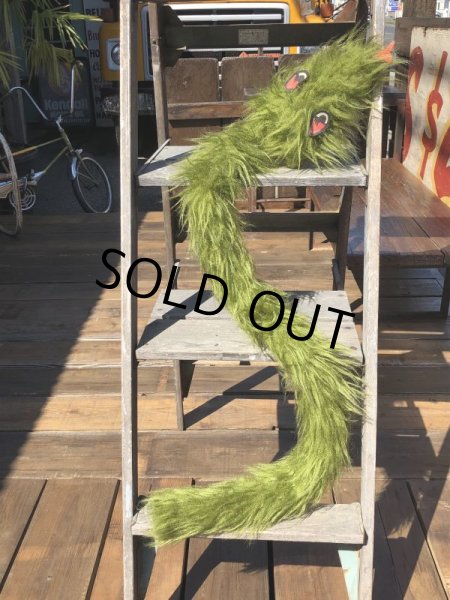 画像4: 60s Vintage 60s Psychedelic Hippie Green Snake Carnival Prize Plush (B467） (4)