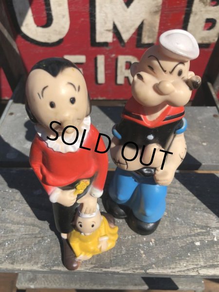 画像4: 70s Vintage Clubmates Popeye & Olive Rubber Doll Set (B468) (4)