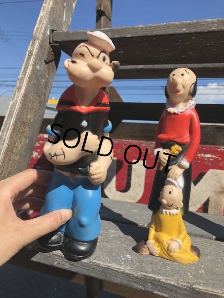 画像10: 70s Vintage Clubmates Popeye & Olive Rubber Doll Set (B468) (10)