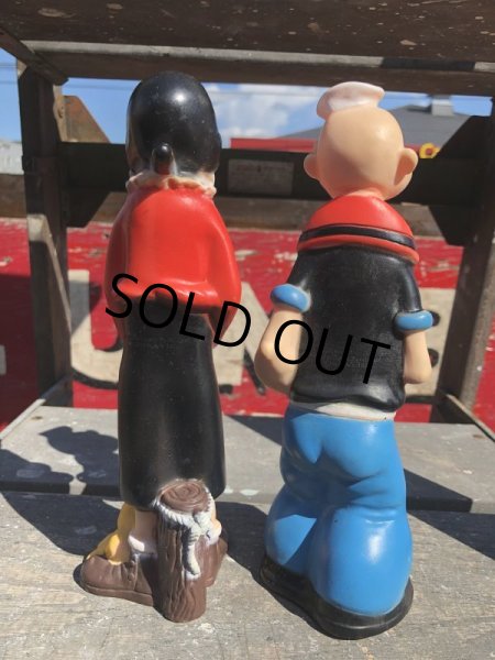 画像6: 70s Vintage Clubmates Popeye & Olive Rubber Doll Set (B468) (6)