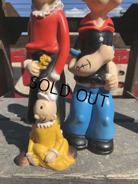 画像3: 70s Vintage Clubmates Popeye & Olive Rubber Doll Set (B468) (3)