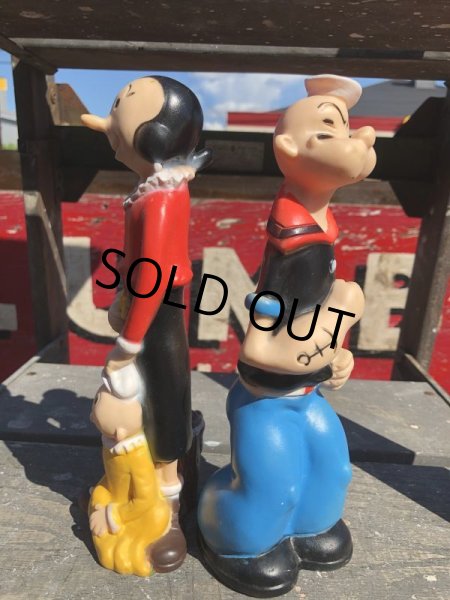 画像7: 70s Vintage Clubmates Popeye & Olive Rubber Doll Set (B468) (7)