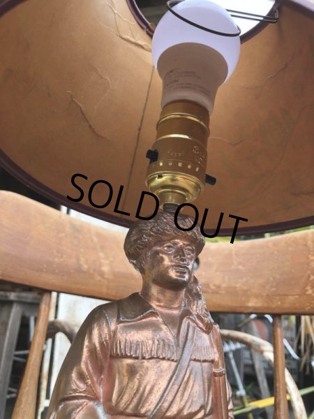 画像14: Vintage 50s Disney DAVY CROCKETT Lamp (B493) (14)